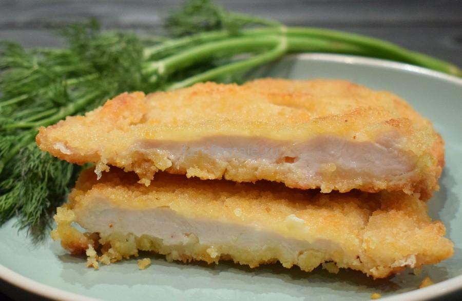 Куриный шницель со сливочным маслом