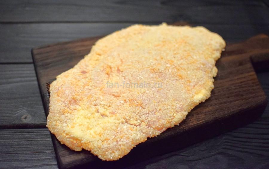 Приготовление куриного шницеля со сливочным маслом, шаг 8