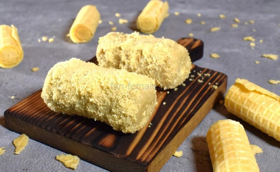 Крошковые пирожные с вафельной крошкой