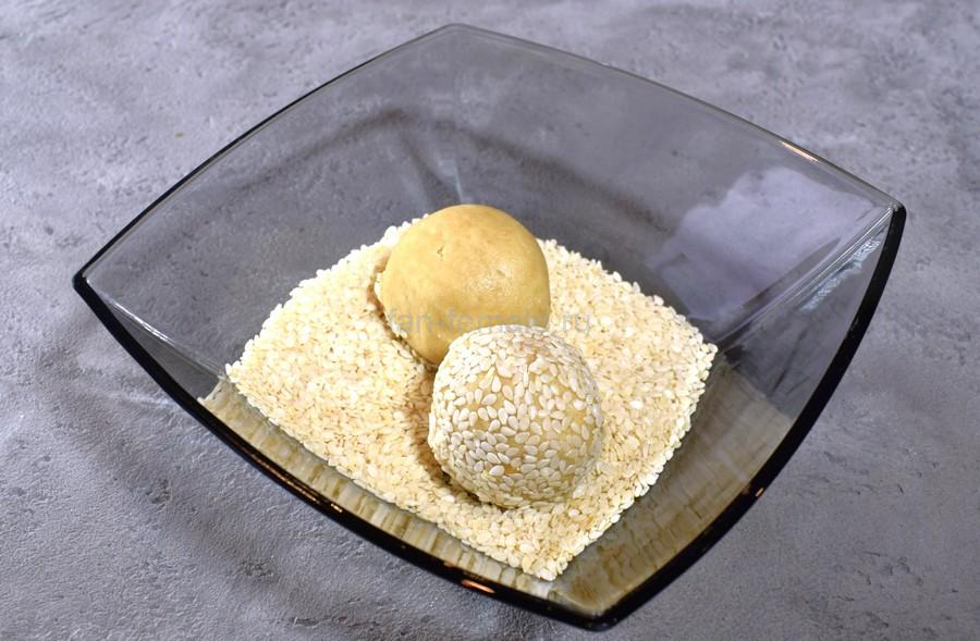 Приготовление крошковых пирожных с кунжутом, шаг 3
