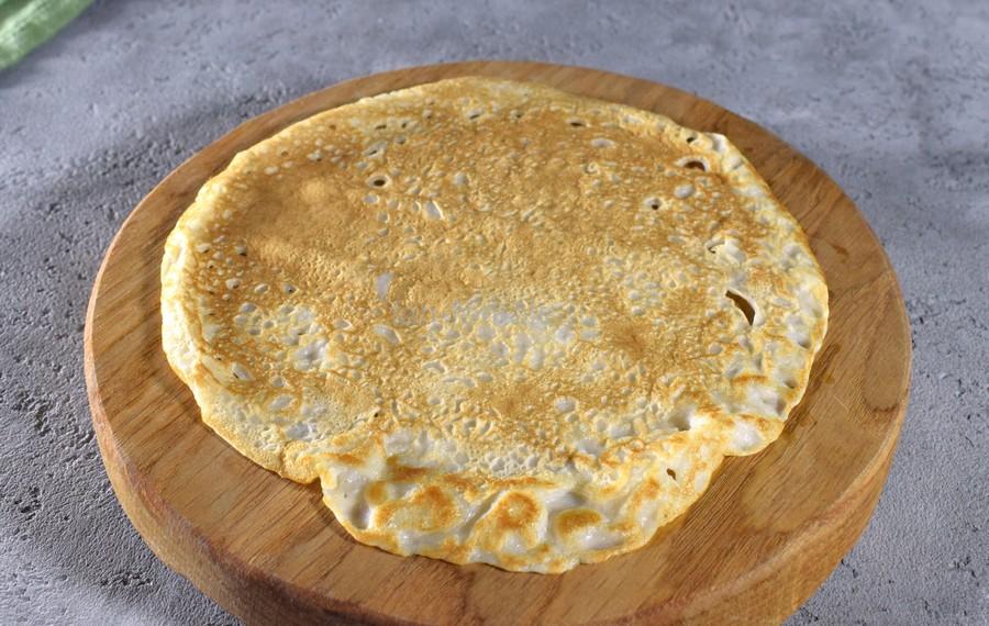 Приготовление блинов гриль с говяжьим фаршем и сыром, шаг 4