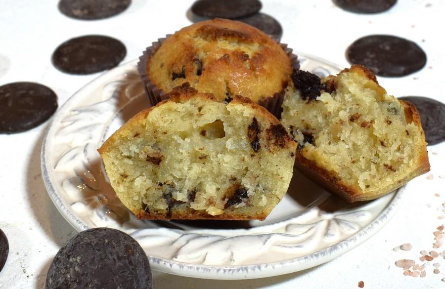 Маффины с кусочками темного шоколада