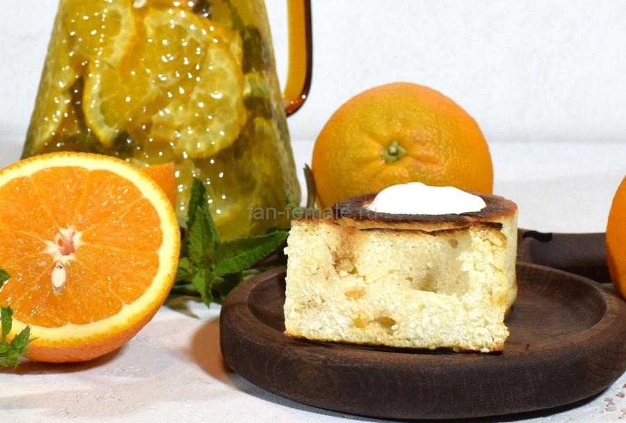 Печеные сырники с апельсиновыми цукатами