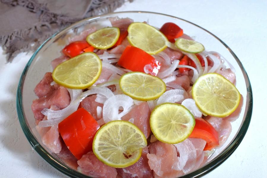 Приготовление маринованной свинины гриль с болгарским перцем, шаг 2