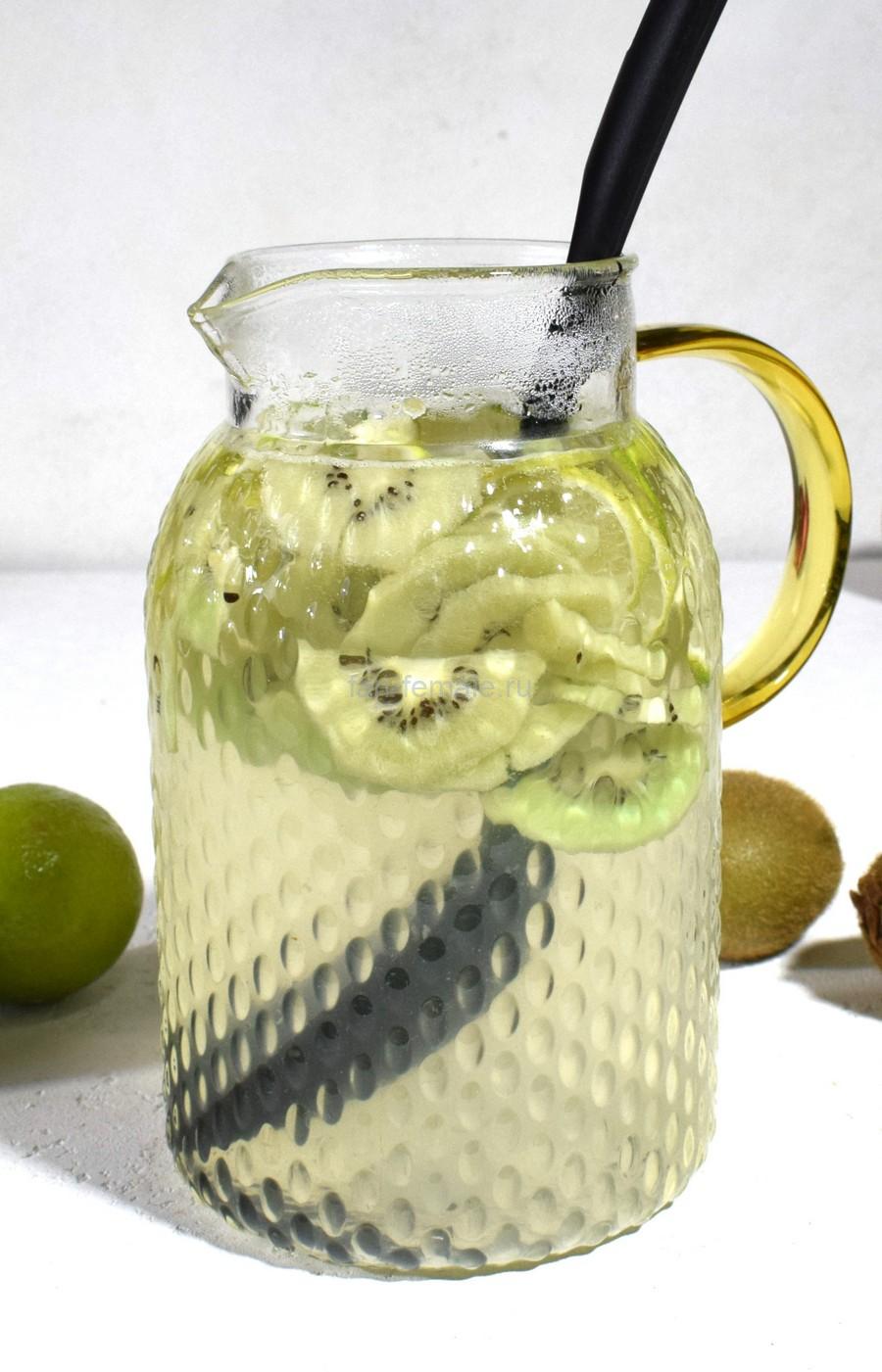 Приготовление напитка из лайма и киви, шаг 3