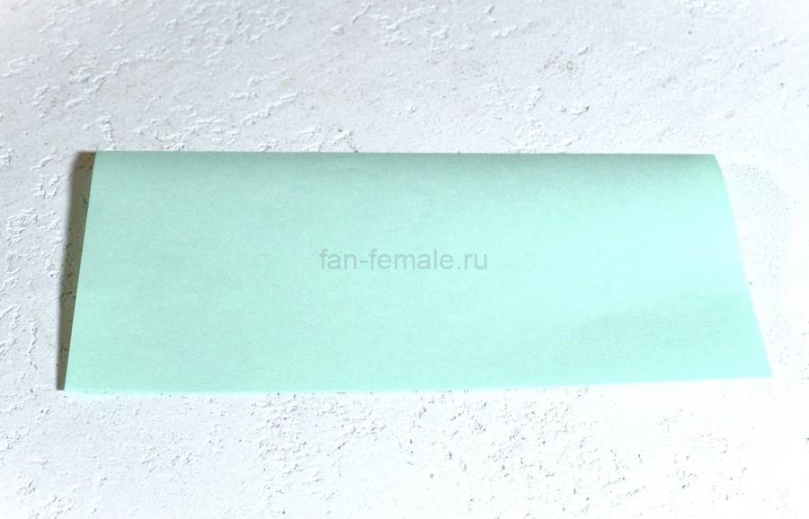Сборка кубика из бумаги, шаг 1