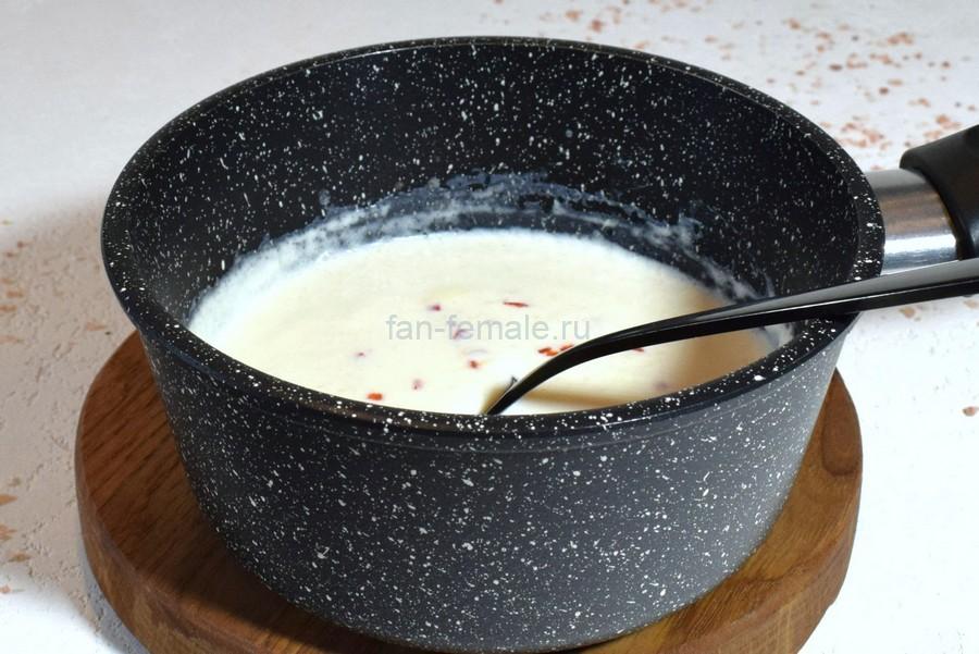 Приготовление птитима с острым сливочным соусом, шаг 3