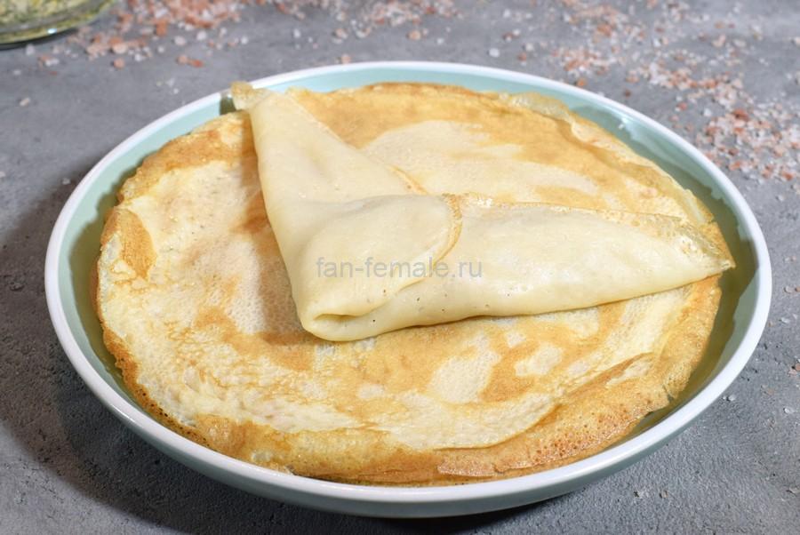 Приготовление блинов, начиненных фаршем из отварной свинины с рисом, шаг 6