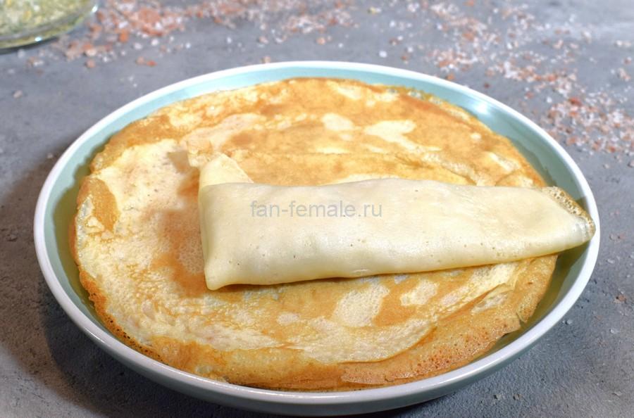 Приготовление блинов, начиненных фаршем из отварной свинины с рисом, шаг 7